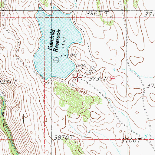 Topographic Map of Fairchild Dam, ID