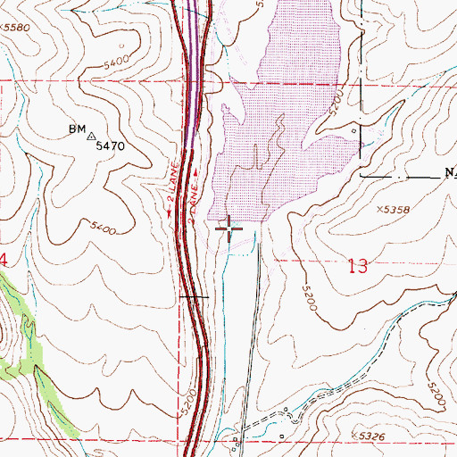 Topographic Map of Devil Creek Dam, ID