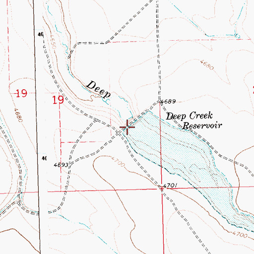 Topographic Map of Deep Creek Number Two Dam, ID