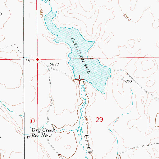 Topographic Map of Scrappy Creek Dam, ID
