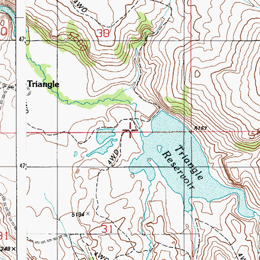 Topographic Map of Rock Creek Dam, ID