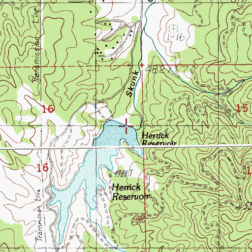 Topographic Map of Herrick Dam, ID