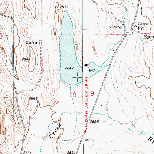 Topographic Map of Little Dam, ID