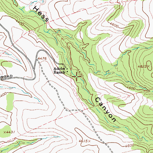 Topographic Map of Willow Spring, AZ