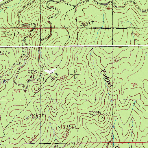 Topographic Map of Hidden Lake, ID