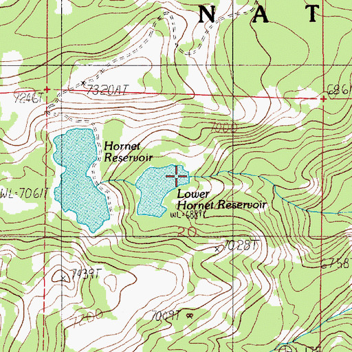 Topographic Map of Hornet Creek-Lower Dam, ID