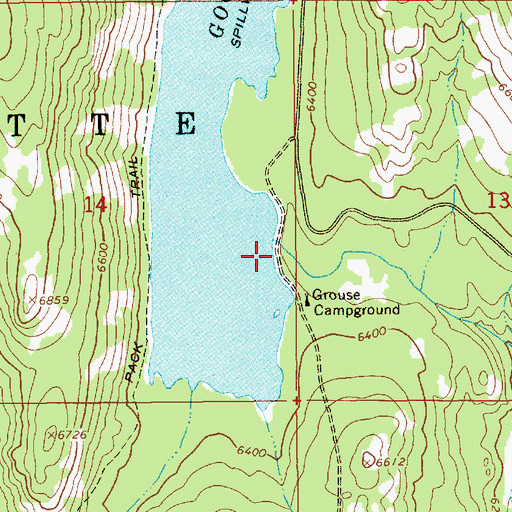 Topographic Map of Goose Lake Dam, ID