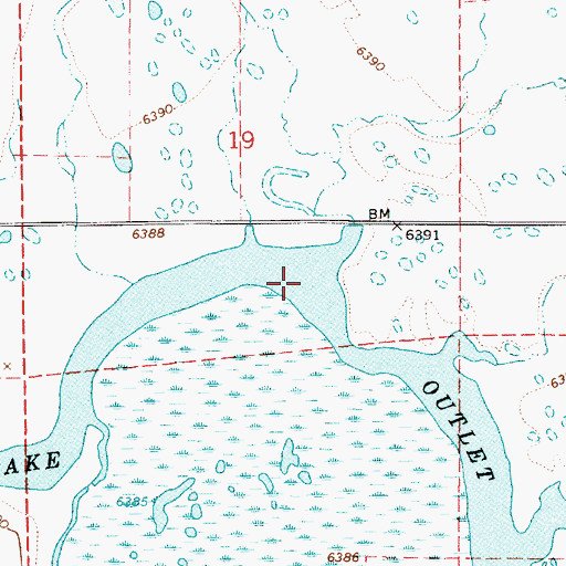 Topographic Map of Grays Lake, ID