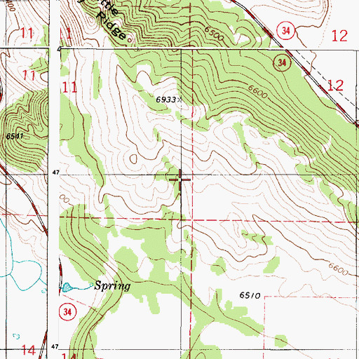 Topographic Map of Grays Lake Dam, ID