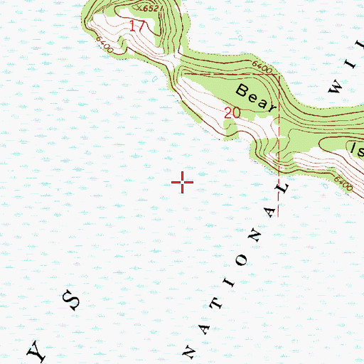 Topographic Map of Grays Lake, ID
