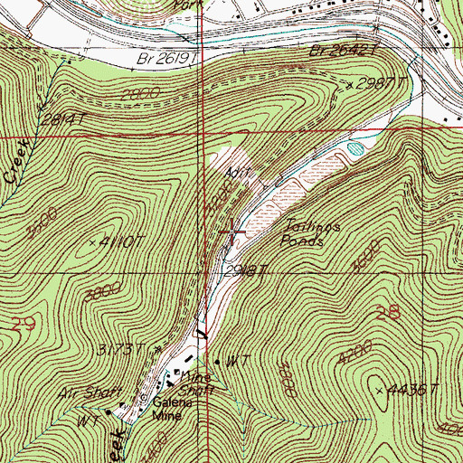 Topographic Map of Galena Mill Number One-Upper Dam, ID