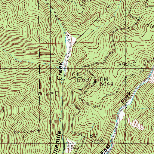 Topographic Map of Day Mine Tailings Dam, ID