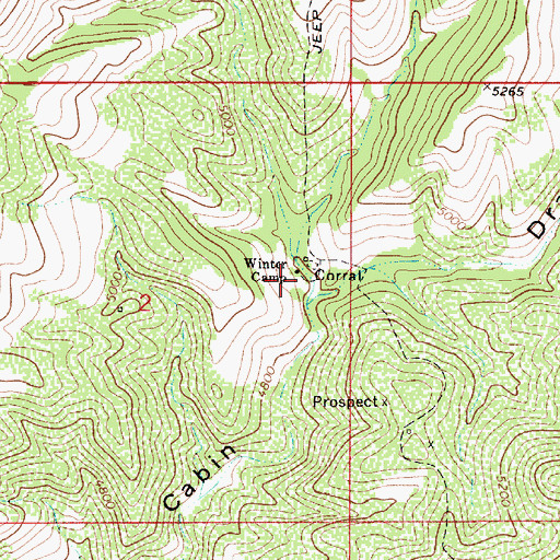 Topographic Map of Winter Camp Well, AZ