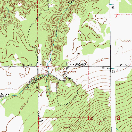 Topographic Map of Erickson Dam, ID