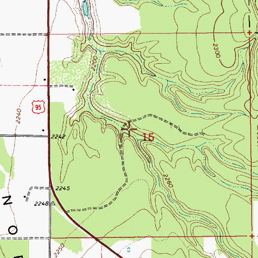 Topographic Map of Ansley Dam, ID