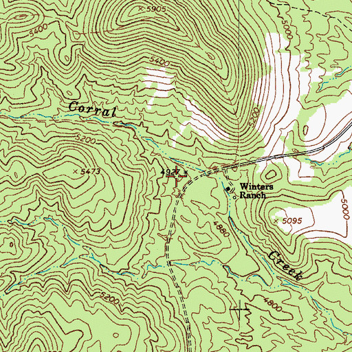 Topographic Map of Winters Well, AZ
