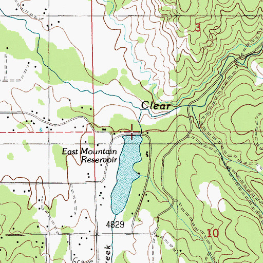 Topographic Map of Pitkin Dam, ID