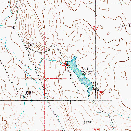 Topographic Map of Swain Number Two Dam, ID