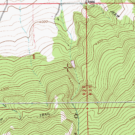 Topographic Map of Johns Creek Dam, ID