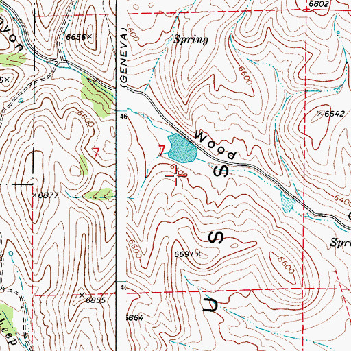 Topographic Map of Gardiner-Upper Dam, ID