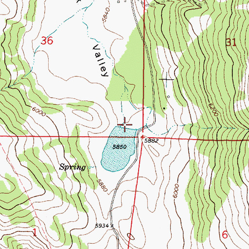 Topographic Map of Stock Valley Dam, ID