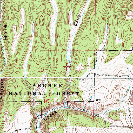 Topographic Map of Cherry Dam, ID
