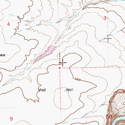 Topographic Map of Munsee Dam, ID