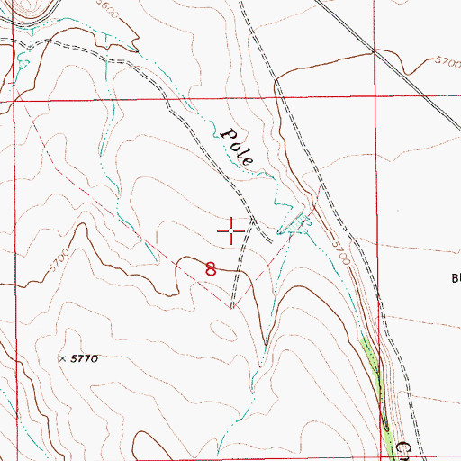 Topographic Map of Billings Dam, ID