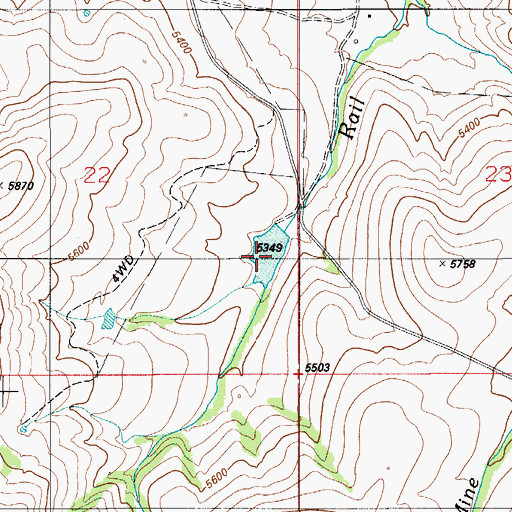 Topographic Map of Pershall Dam, ID