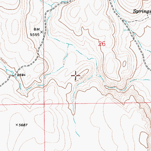 Topographic Map of Shoofly Dam, ID