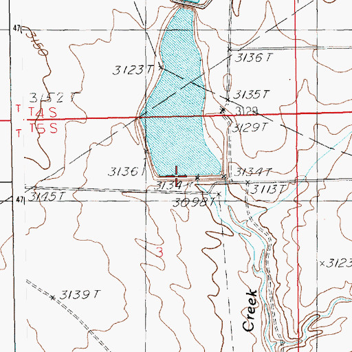 Topographic Map of Teapot-Lower Dam, ID