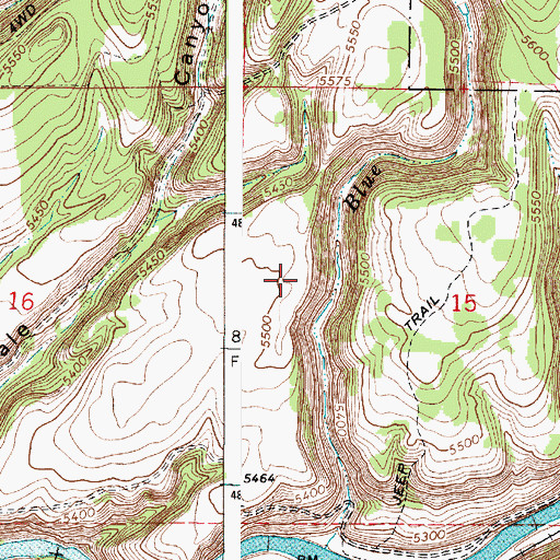 Topographic Map of Pops Dam, ID