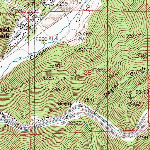 Topographic Map of Star Tailings Number Six Dam, ID