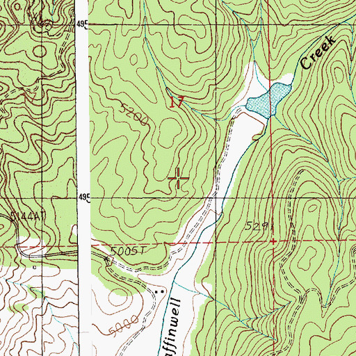 Topographic Map of Brown Dam, ID