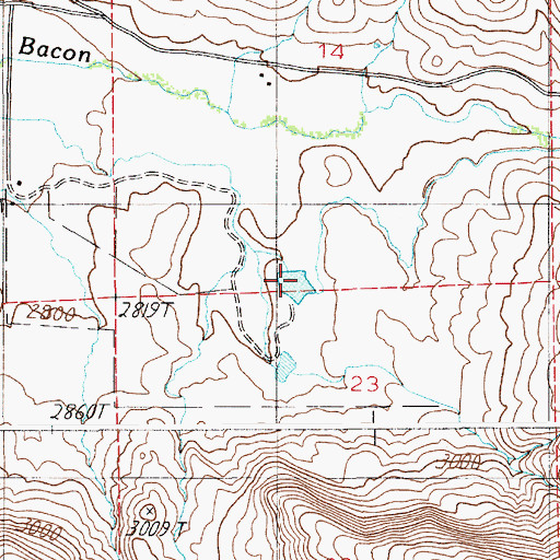 Topographic Map of Glenn Gallant Dam, ID
