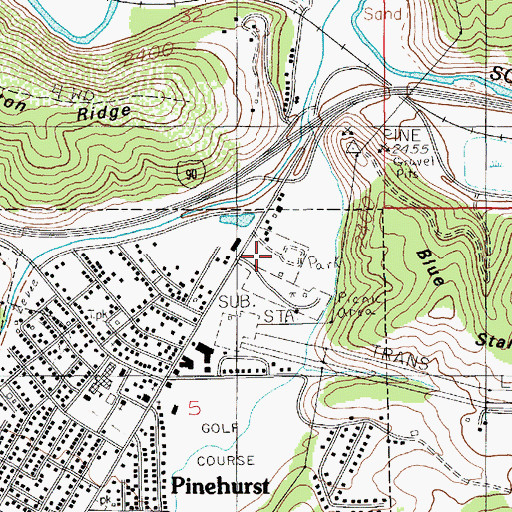 Topographic Map of West Shoshone Park, ID