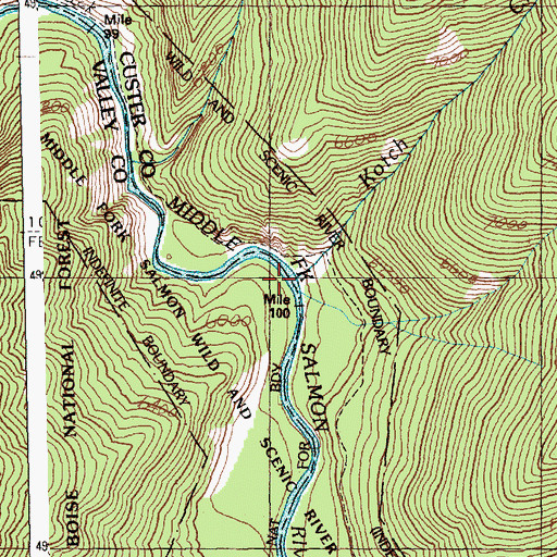 Topographic Map of Kotch Creek, ID