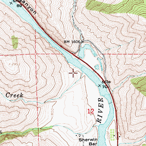 Topographic Map of Christie Creek, ID
