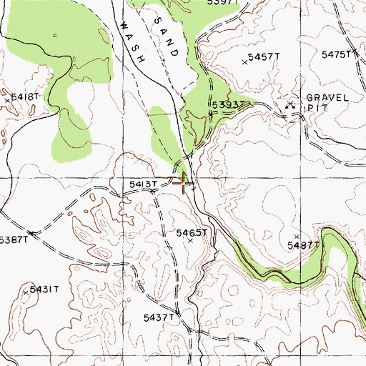 Topographic Map of Agua Sal Creek, AZ