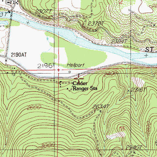 Topographic Map of Calder Work Center, ID