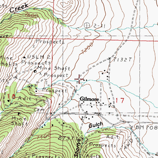Topographic Map of Federal Gulch, ID