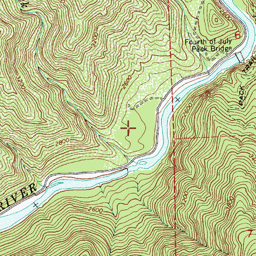 Topographic Map of Elk Yard, ID
