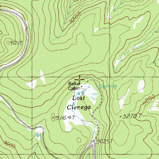 Topographic Map of Balke Cabin, AZ