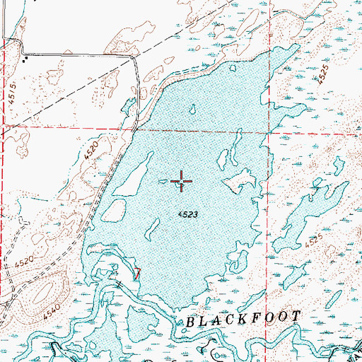 Topographic Map of Equalizing Reservoir, ID