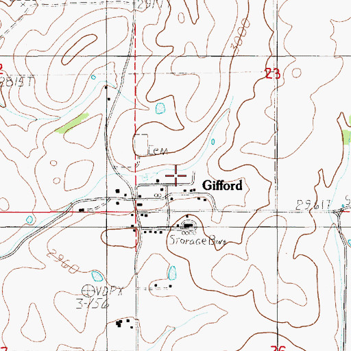 Topographic Map of Eugene, ID