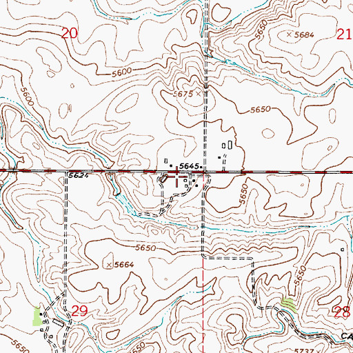 Topographic Map of Greentimber (historical), ID