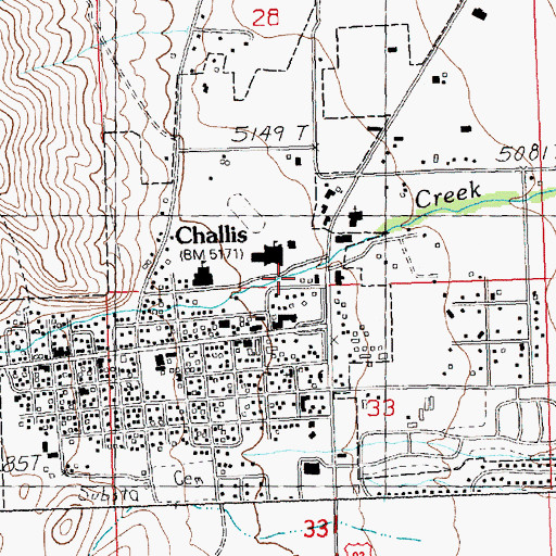 Topographic Map of Garden City (historical), ID