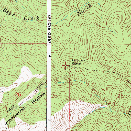 Topographic Map of Golden Gate, ID