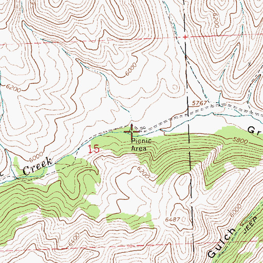 Topographic Map of Greenhorn Guard Station, ID