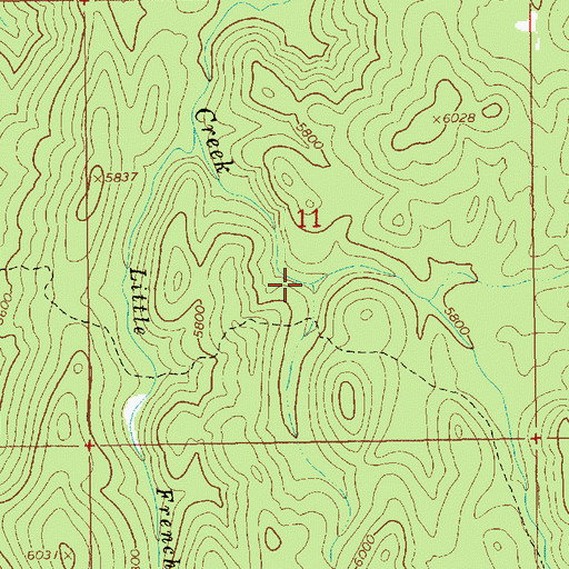 Topographic Map of Humbug Gulch, ID